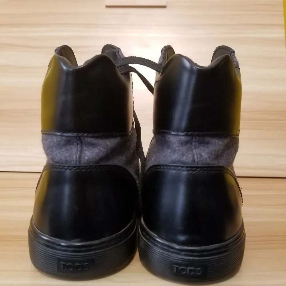 Tod's Leather/Mesh High Top Driving Boots